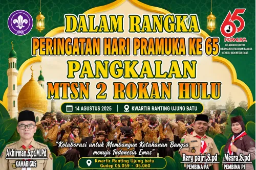 Peringatan Hari Pramuka ke-65, Pangkalan MTsN 2 Rokan Hulu Semarakkan Semangat Kepramukaan