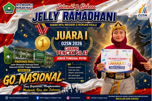 Murid MTs Negeri 2 Rokan Hulu Raih Juara 1 O2SN Cabang Pencat Silat, Siap Harumkan Riau di Tingkat Nasional